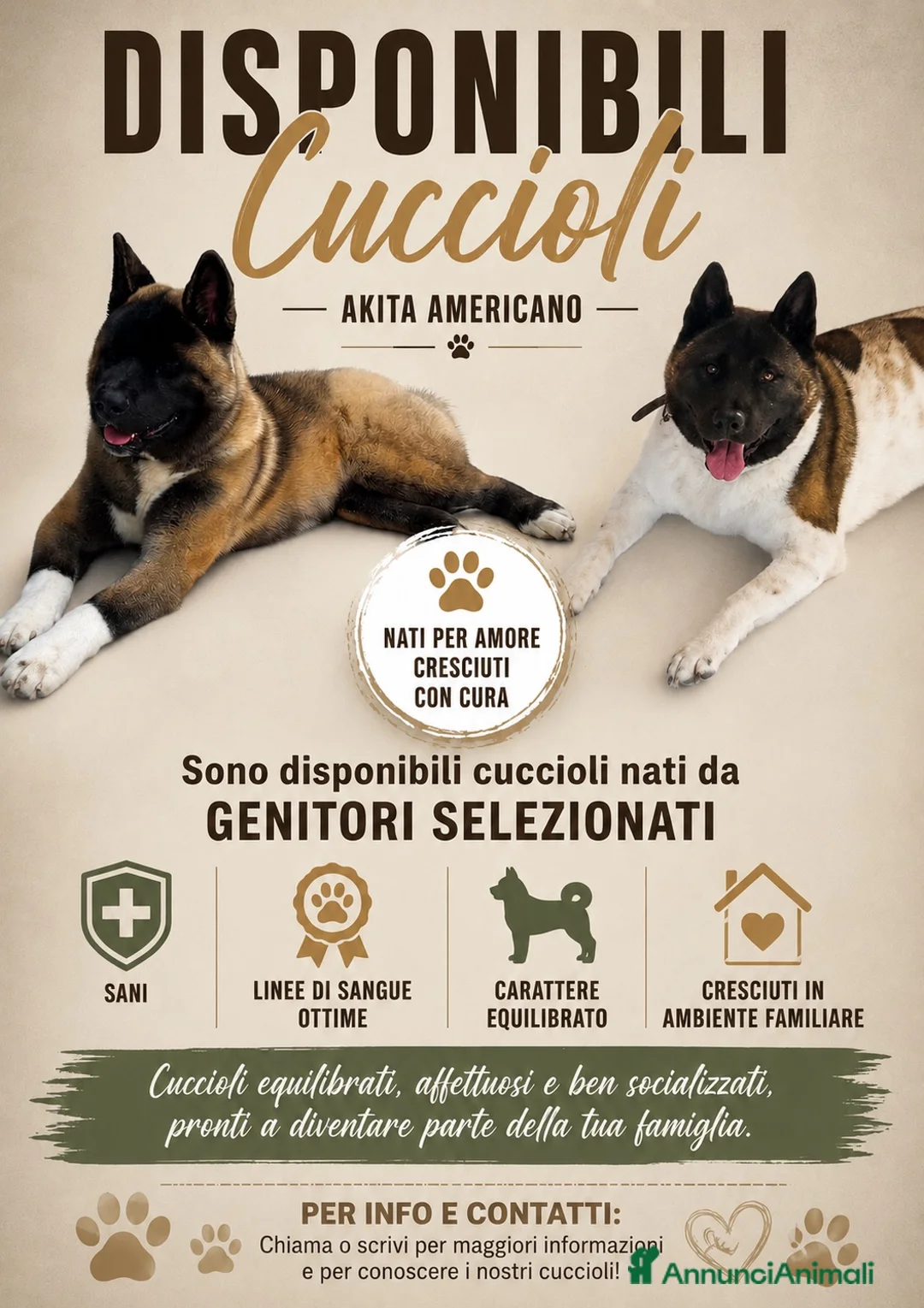 Akita Americano cani in vendita: Prezzo bomba cuccioli di akita - Annuncio 1