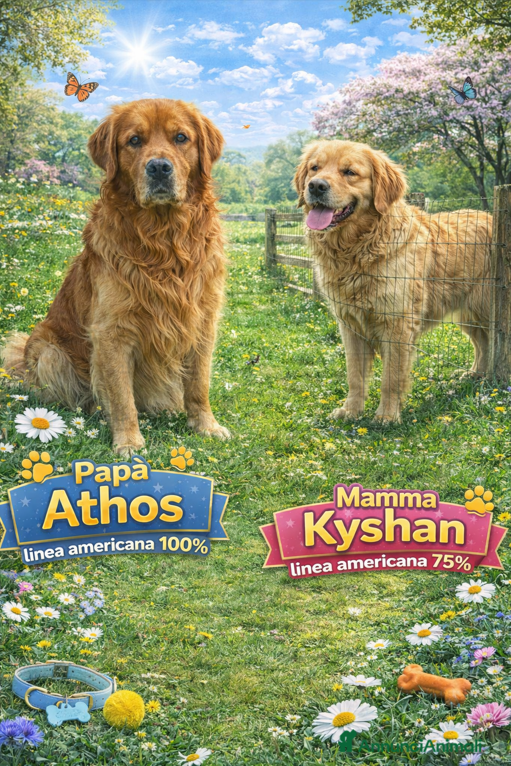 Golden Retriever cani Cuccioli Golden retriever 90% linea americana  - Annuncio 3