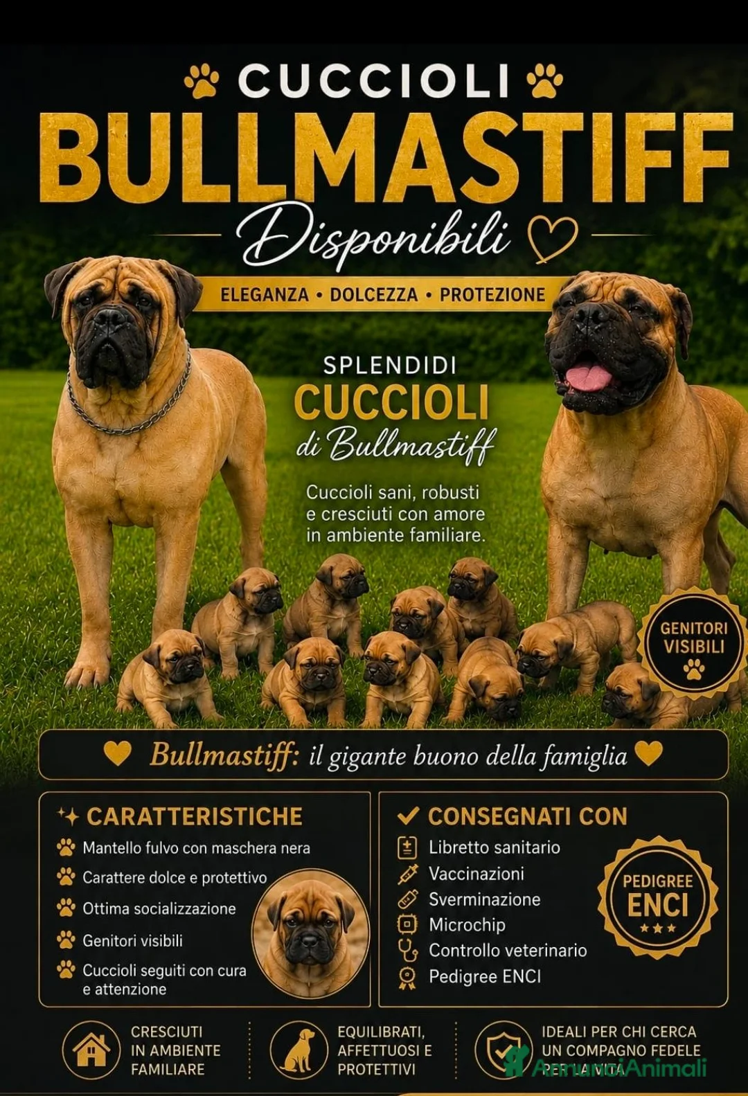 Bullmastiff cani in vendita: Bullmastiff cuccioli a Provincia di Pescara - Annuncio 1