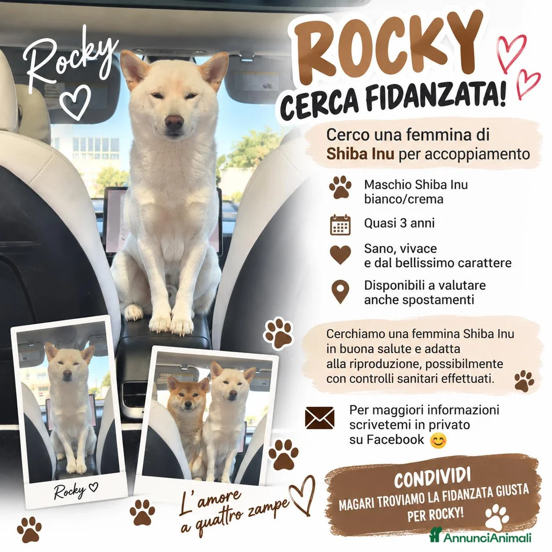 Shiba Inu cani per accoppiamento: 🐕❤️ ROCKY CERCA FIDANZATA! ❤️🐕 a Provincia di Rimini - Annuncio 1