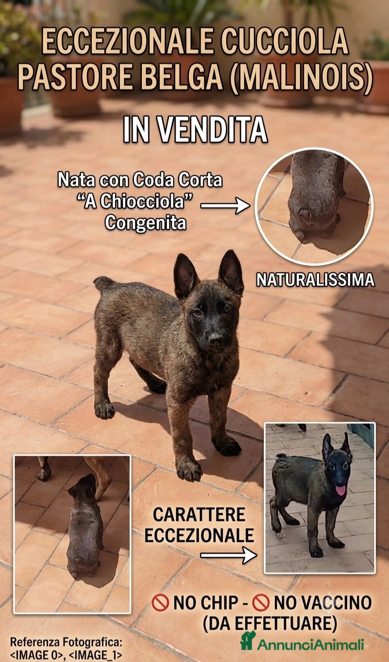 Pastore Belga cani Cucciola  Nata con coda a chiocciola - Annuncio 10