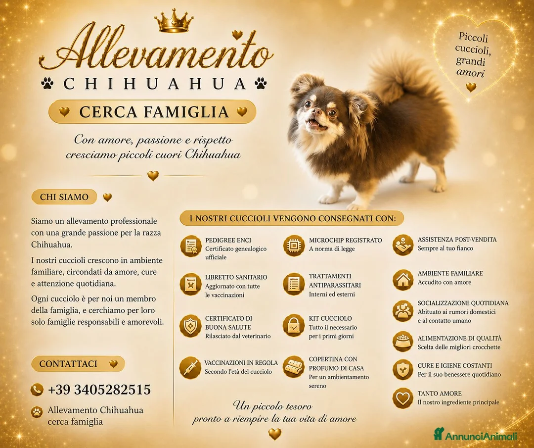 Chihuahua cani in vendita: chihuahua lilac pelo lungo  - Annuncio 2