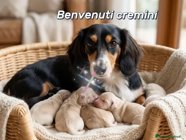 Bassotto cani bassotti pelo lungo color crema - Annuncio 1